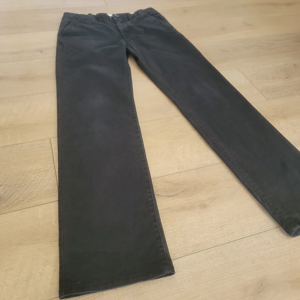 GAP Kids Boy Size 18 True Black Uniform Straight-Fit Stretch Adjustable Khakis